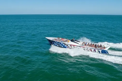 a small boat in a body of water
