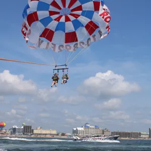 a parachute in the water