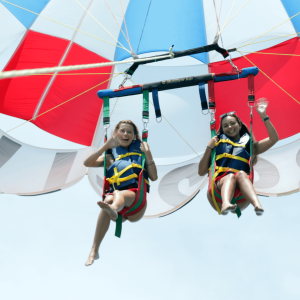 a person flying through the air