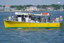 a small boat in a body of water