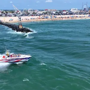 a small boat in a body of water